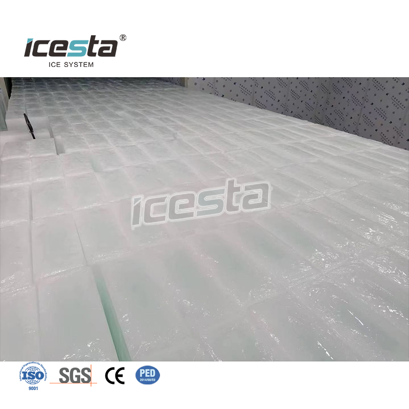 Máquina para fabricar hielo en bloque de enfriamiento directo completamente automática 40T/Day ICESTA