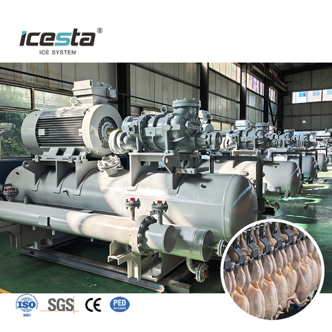 Unidad de compresor de refrigeración de amoníaco ICEST, sistema de refrigeración de compresor de alta eficiencia para máquina de hielo y cámara fría