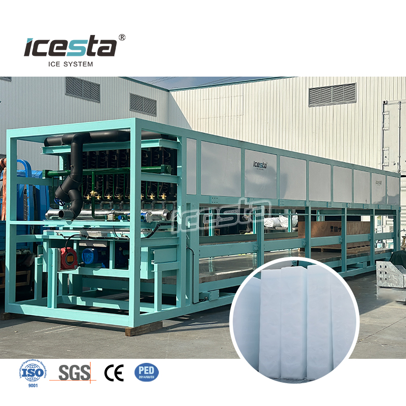 Máquina para fabricar hielo en bloques en contenedores ICESTA de 10 a 50 toneladas