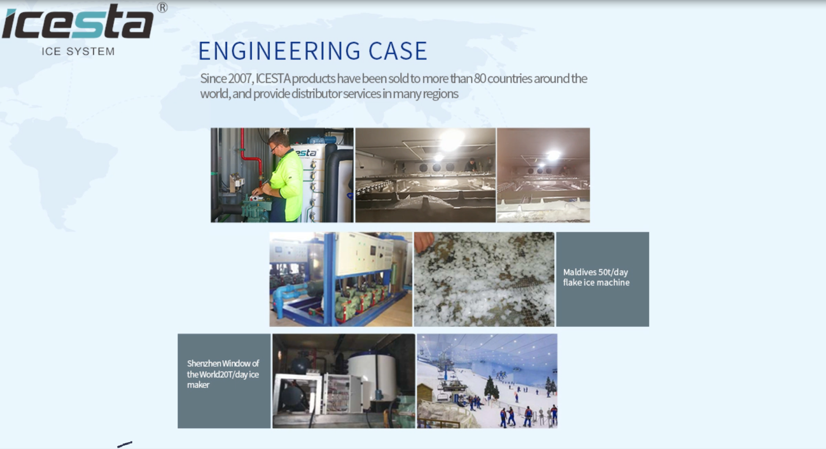 Casos de proyectos de máquinas de hielo en escamas