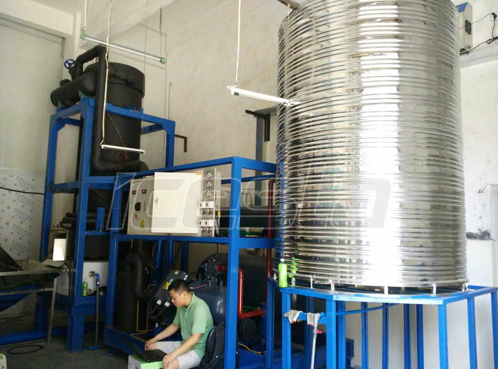 Guangzhou 80tons tube planta de hielo
