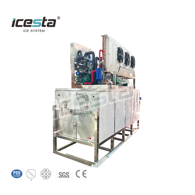 ICESTA Máquina de hielo en lechada personalizada, automática, con ahorro de energía, alta productividad, larga vida útil, 15 toneladas
