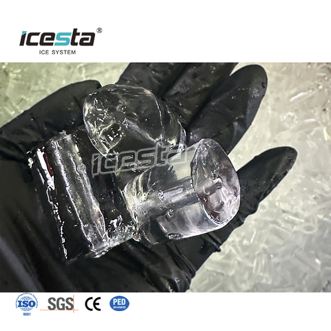 ICESTA Máquina de hielo en tubos industriales de acero inoxidable de 50 toneladas