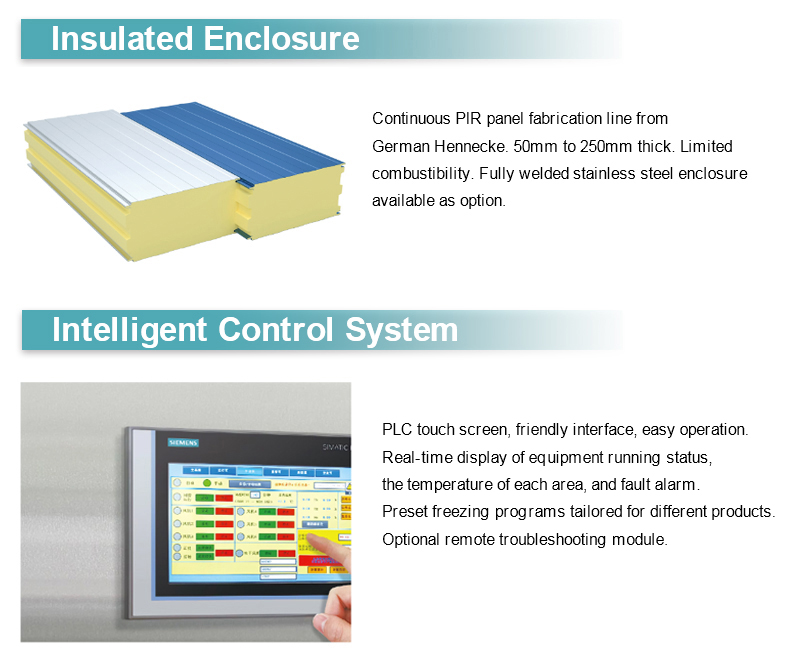 Icesta Industrial Authacking Spiral Freezer, Equipo automático, congelador en espiral, compacto e higiénico 