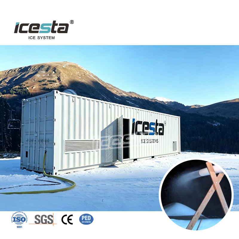 ICESTA Generador de nieve de grado industrial durante todo el año para proyecto de construcción de estación de esquí cubierta