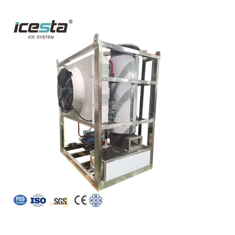 Máquina de tubos de hielo Icesta con refrigeración por aire automática de 3 toneladas, alta productividad, larga vida útil para bebidas