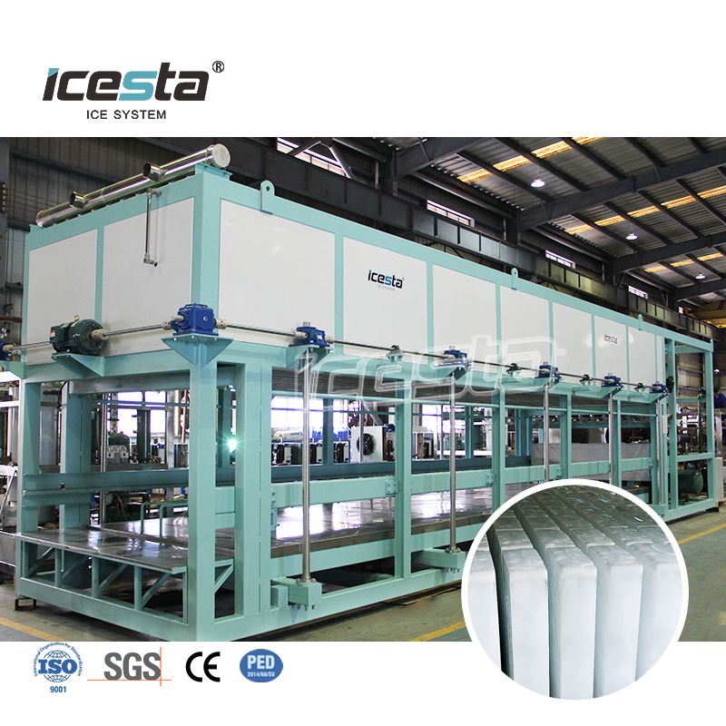 Máquina para fabricar hielo en bloques en contenedores ICESTA de 10 a 50 toneladas