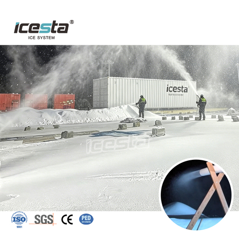 ICESTA Generador de nieve de grado industrial durante todo el año para proyecto de construcción de estación de esquí cubierta