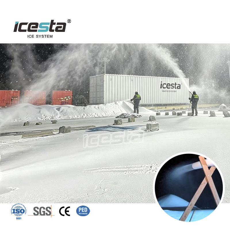 ICESTA Factory Direct Sistema de producción de nieve industrial para todo clima para compradores globales