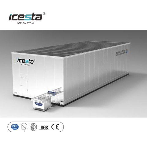 ICESTA Factory Precio de bajo consumo Alta eficiencia IQF Machine Beef Fish Automático Industrial Doble Spiral Belt Freezer