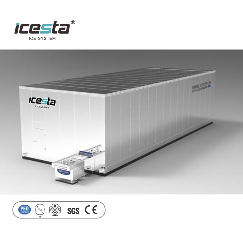 ICESTA Factory Precio de bajo consumo Alta eficiencia IQF Machine Beef Fish Automático Industrial Doble Spiral Belt Freezer