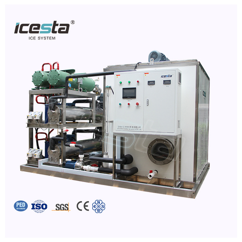 ICESTA 1-12 toneladas de agua de agua de agua de agua fresca Máquina de fabricación de hielo de hielo para mariscos Congele $ 4500- $ 80000
