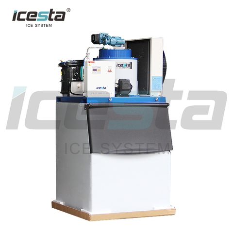 Icesta Commercial 1.5t Máquina de hielo en escamas Máquinas de hielo en escamas de 3 toneladas