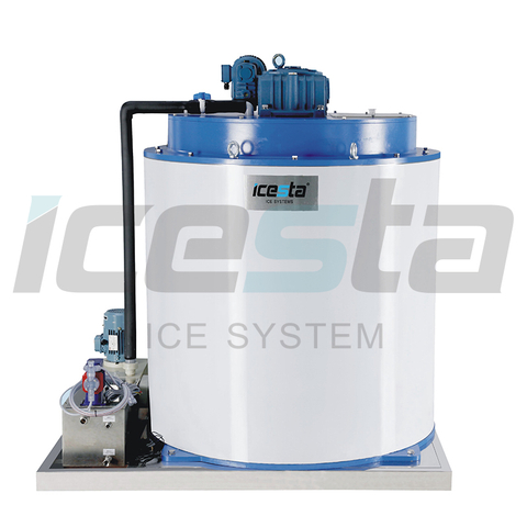 ICESTA CE Aprobado Máquina de hielo en escamas automática Evaporador de tambor Planta de hielo de amoníaco