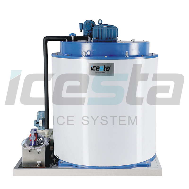 Icesta evaporador de máquina de hielo en escamas de hielo de refrigeración por agua de 2 toneladas para planta de hielo de amoníaco
