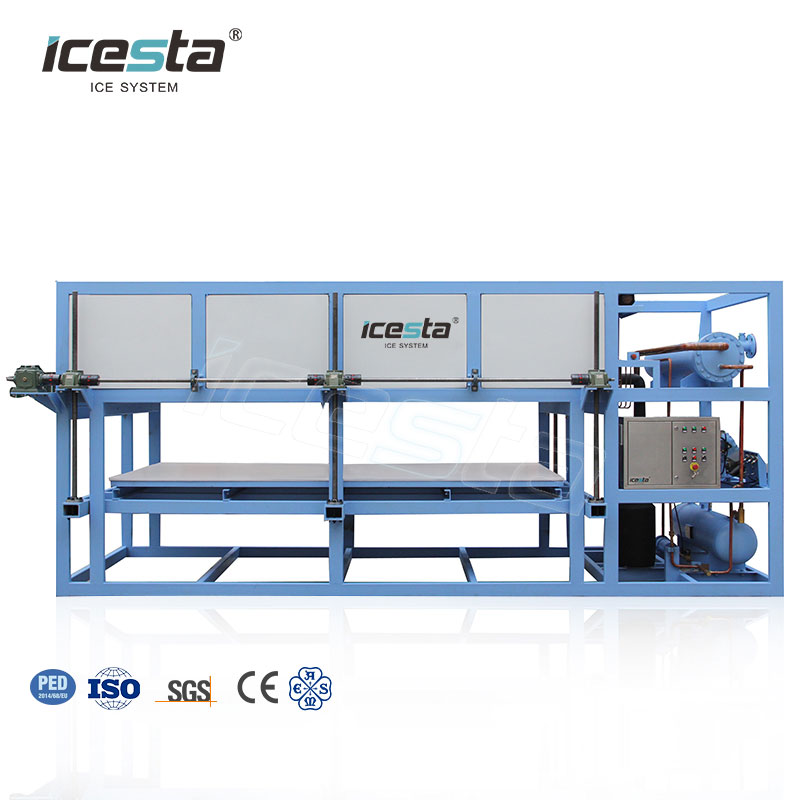 Máquina de hielo en bloques de refrigeración directa 1-5t