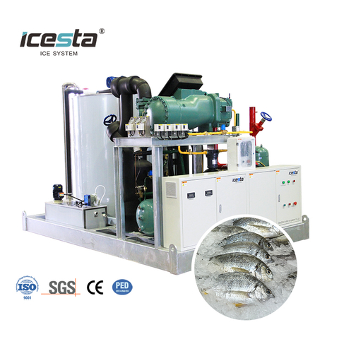 Icesta Ice Flake Flake Drum 10tons Industrial Flake Ice Evaporator of Factory Price 
