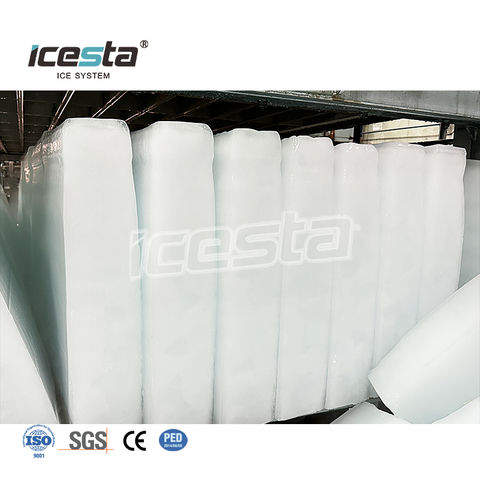 Máquina para fabricar hielo en bloques de enfriamiento directo galvanizado ICESTA 5-15t