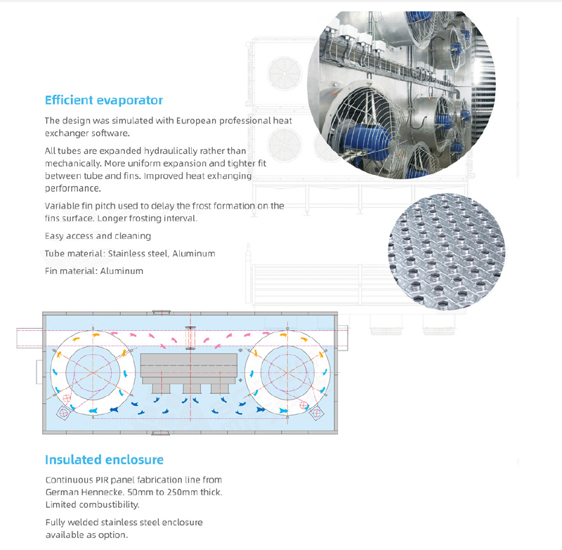 ICESTA Factory Precio de bajo consumo Alta eficiencia IQF Machine Beef Fish Automático Industrial Doble Spiral Belt Freezer